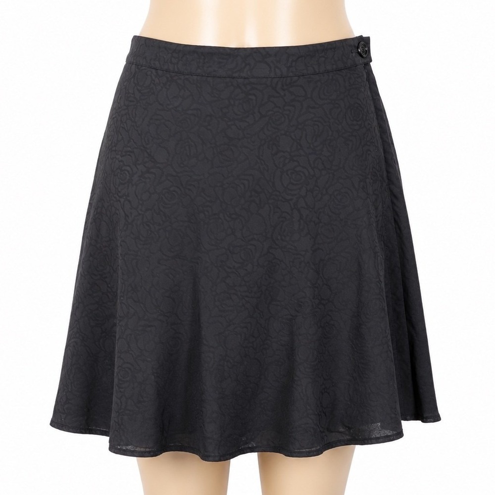 Old Navy Y2K Floral Jacquard Skirt Black Coquette‎ Womens 8 Romantic Vintage